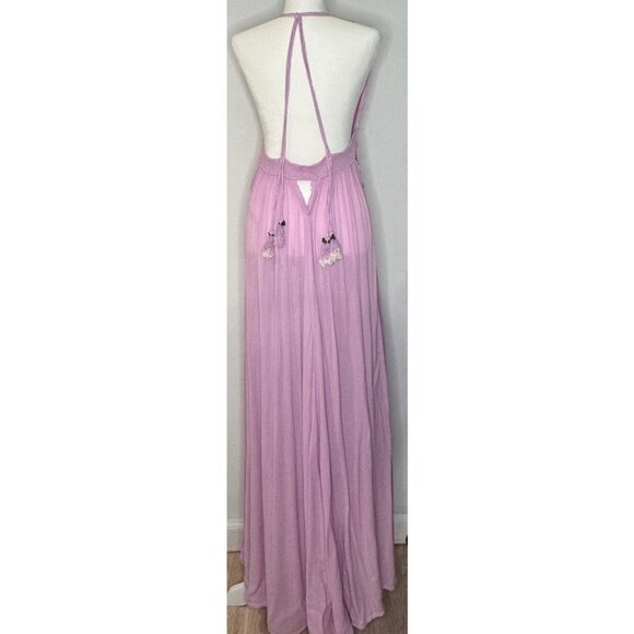 Free People Women L Look Into the Sun Festival Bohemian Flowy Summer Maxi Dress - Picture 4 of 13